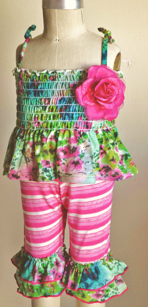 Tralala Water Lily Smocked Set