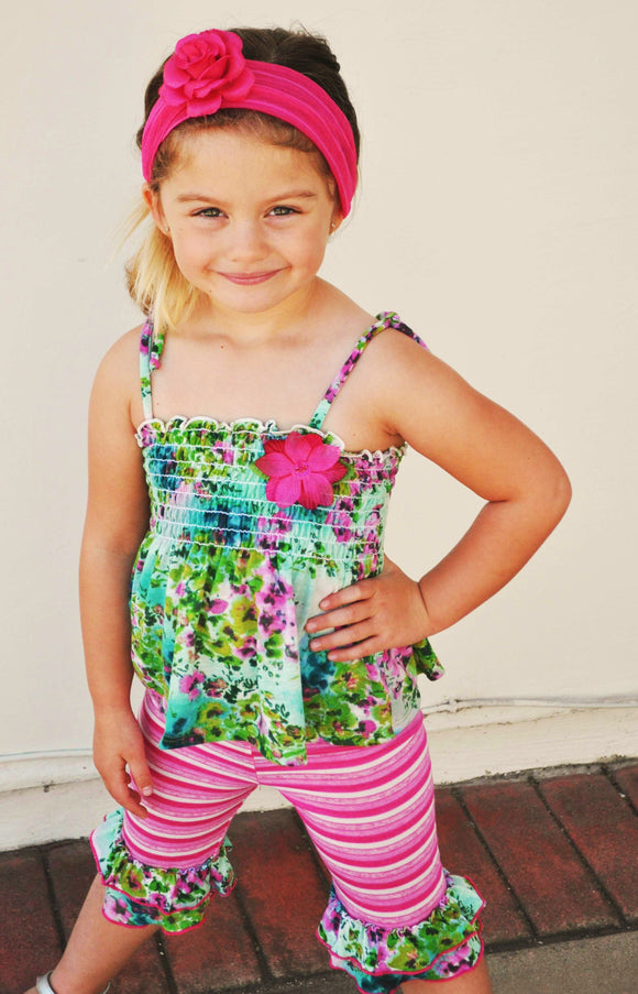 Tralala Water Lily Smocked Set